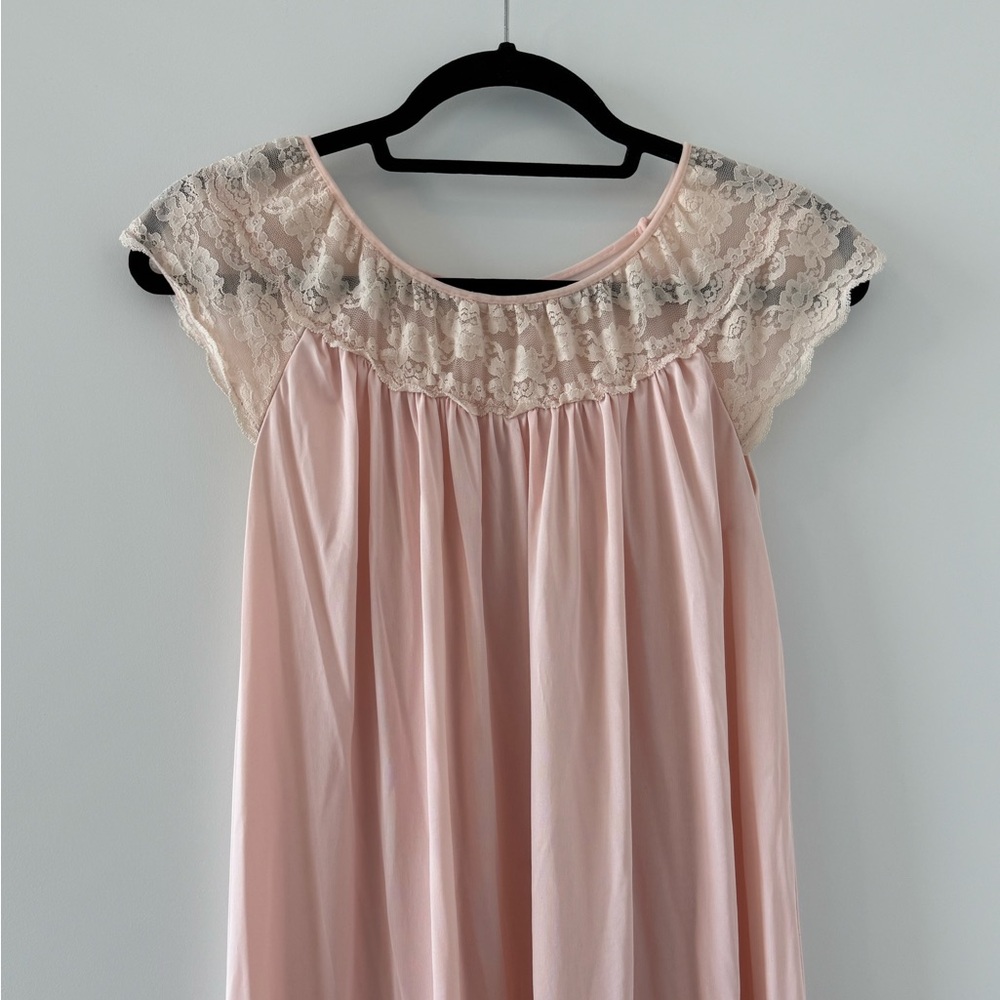 Vintage Pink Lace Nightgown
